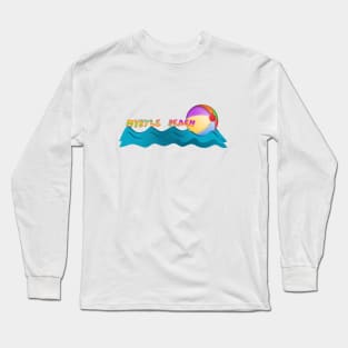 Myrtle Beach SC Waves with Beach Ball Long Sleeve T-Shirt